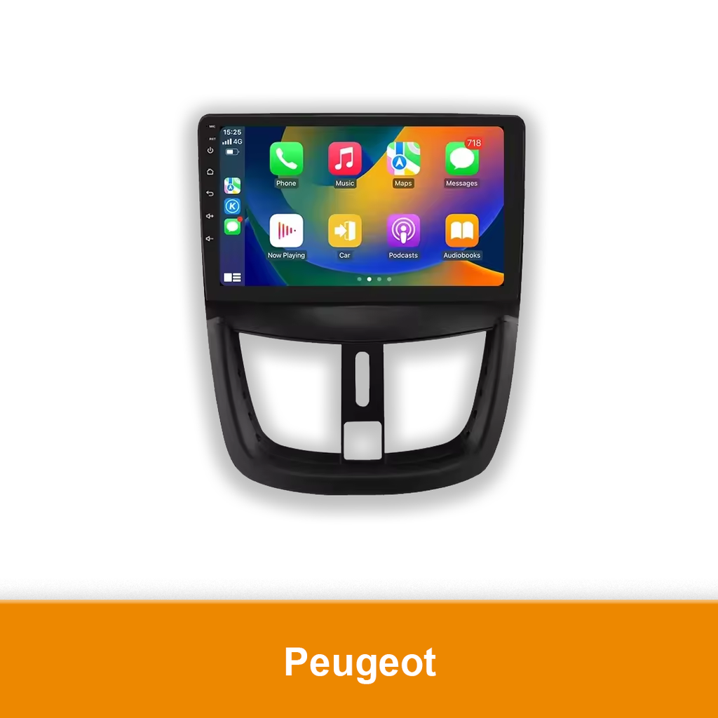 Autoradio geschikt voor de Peugeot 207 - CarPlay en Android Auto