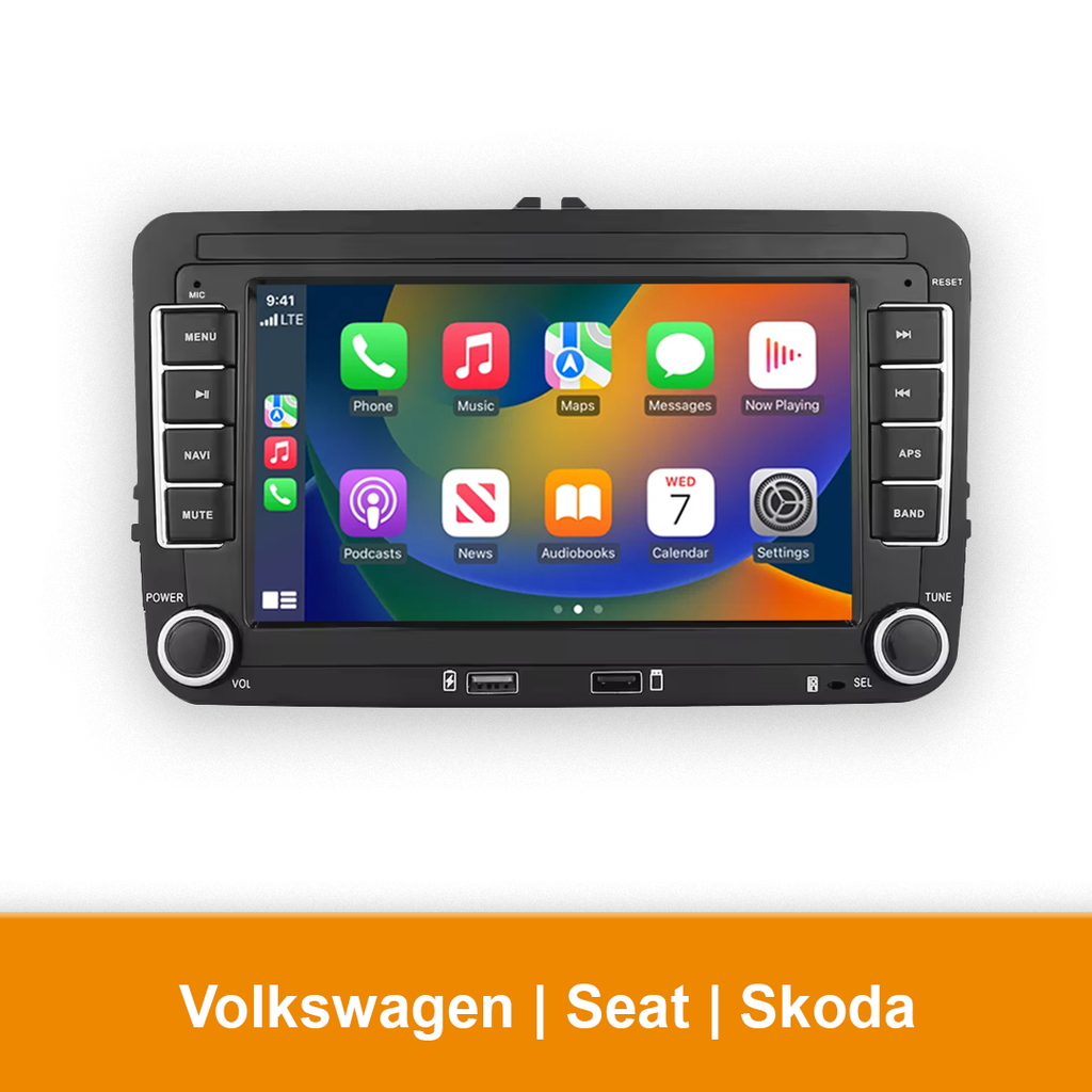 Autoradio geschikt voor Volkswagen, Seat en Skoda - CarPlay en Android Auto